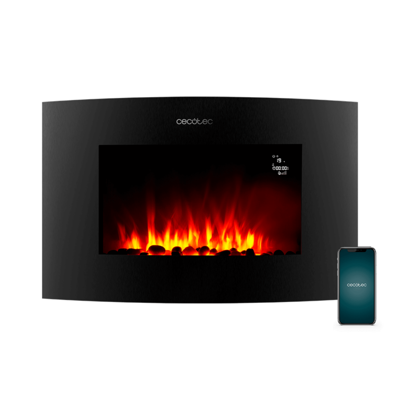 Chimenea eléctrica ReadyWarm 3550 Curved Flames Connected