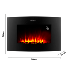 Chimenea eléctrica ReadyWarm 3550 Curved Flames Connected
