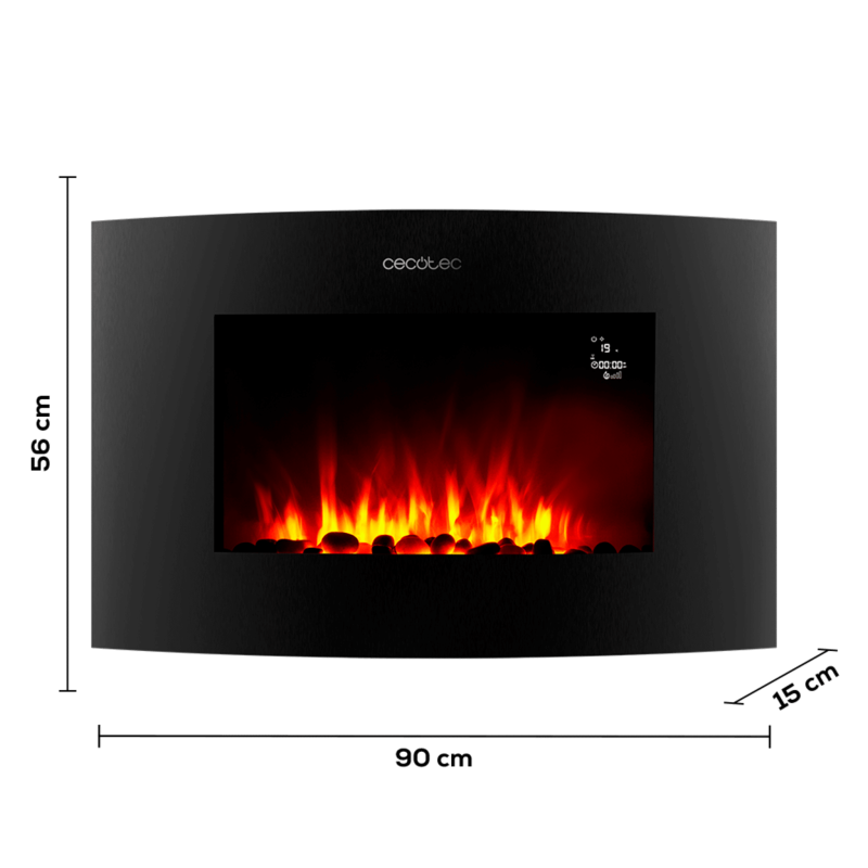 Chimenea eléctrica ReadyWarm 3550 Curved Flames Connected