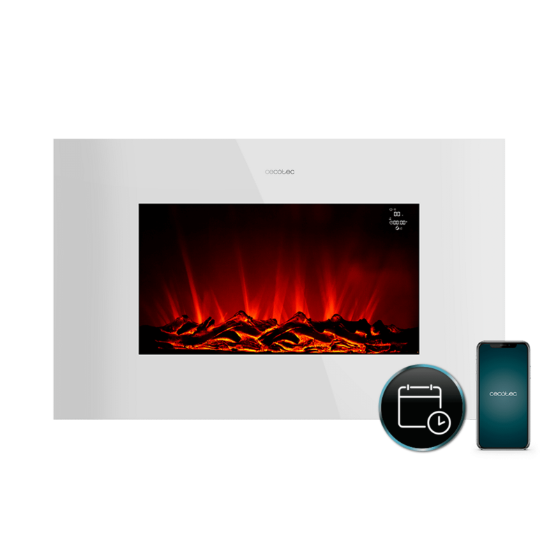 Chimenea eléctrica ReadyWarm 3590 Flames Connected White