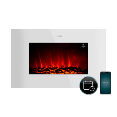 Chimenea eléctrica ReadyWarm 3590 Flames Connected White