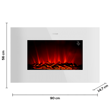 Chimenea eléctrica ReadyWarm 3590 Flames Connected White