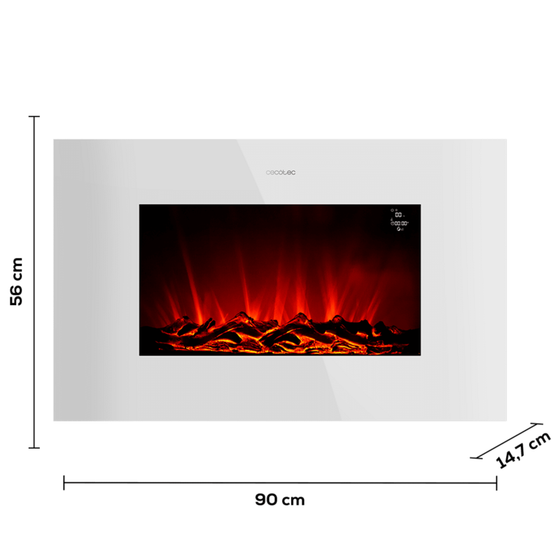 Chimenea eléctrica ReadyWarm 3590 Flames Connected White