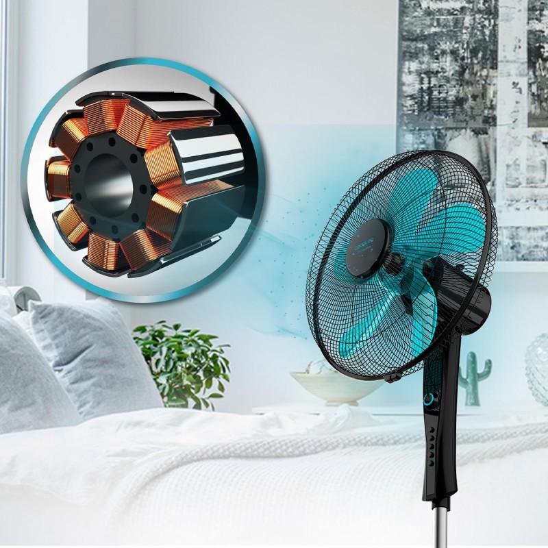 Ventilador de pie energysilence 520 power black